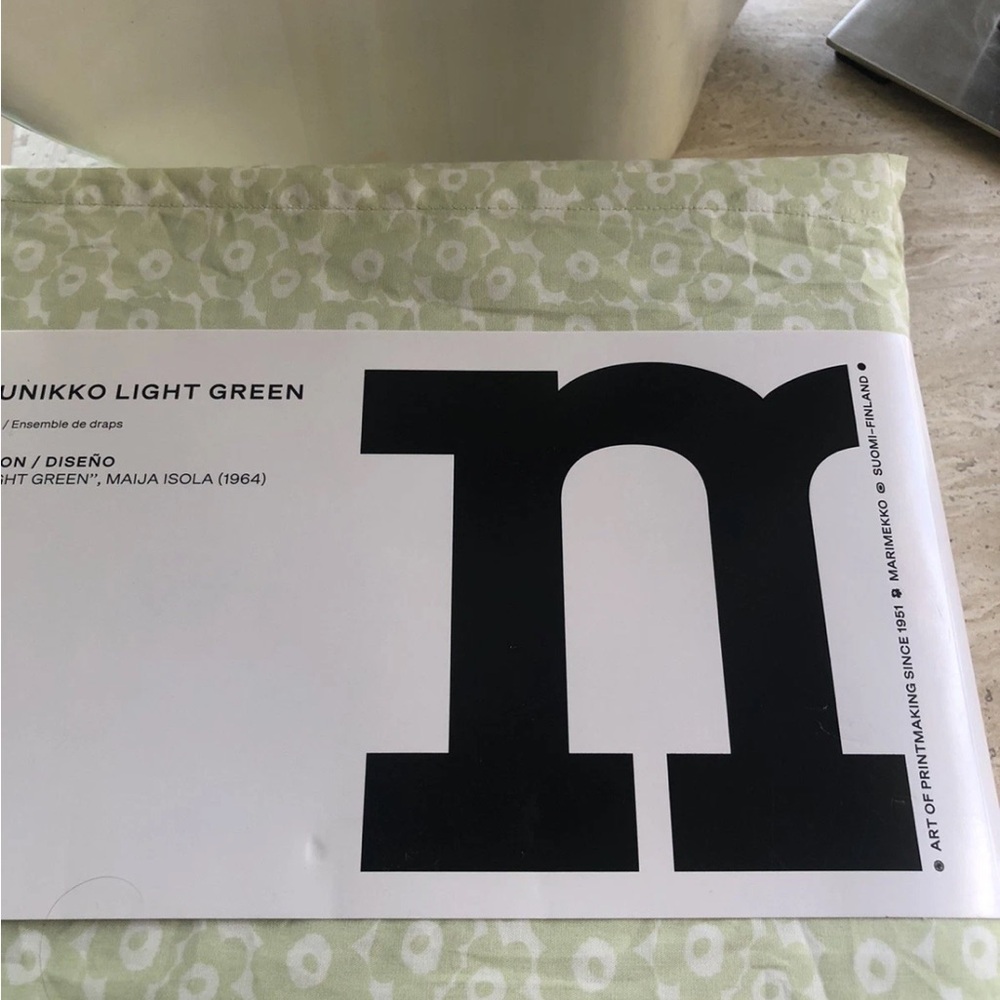 Marimekko Unikko Pale Green Floral Home Accent Fabric